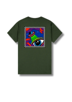 Adult graphic tee featuring the Out Of This World space-themed artwork with colourful planets, stars and cosmic illustrations.